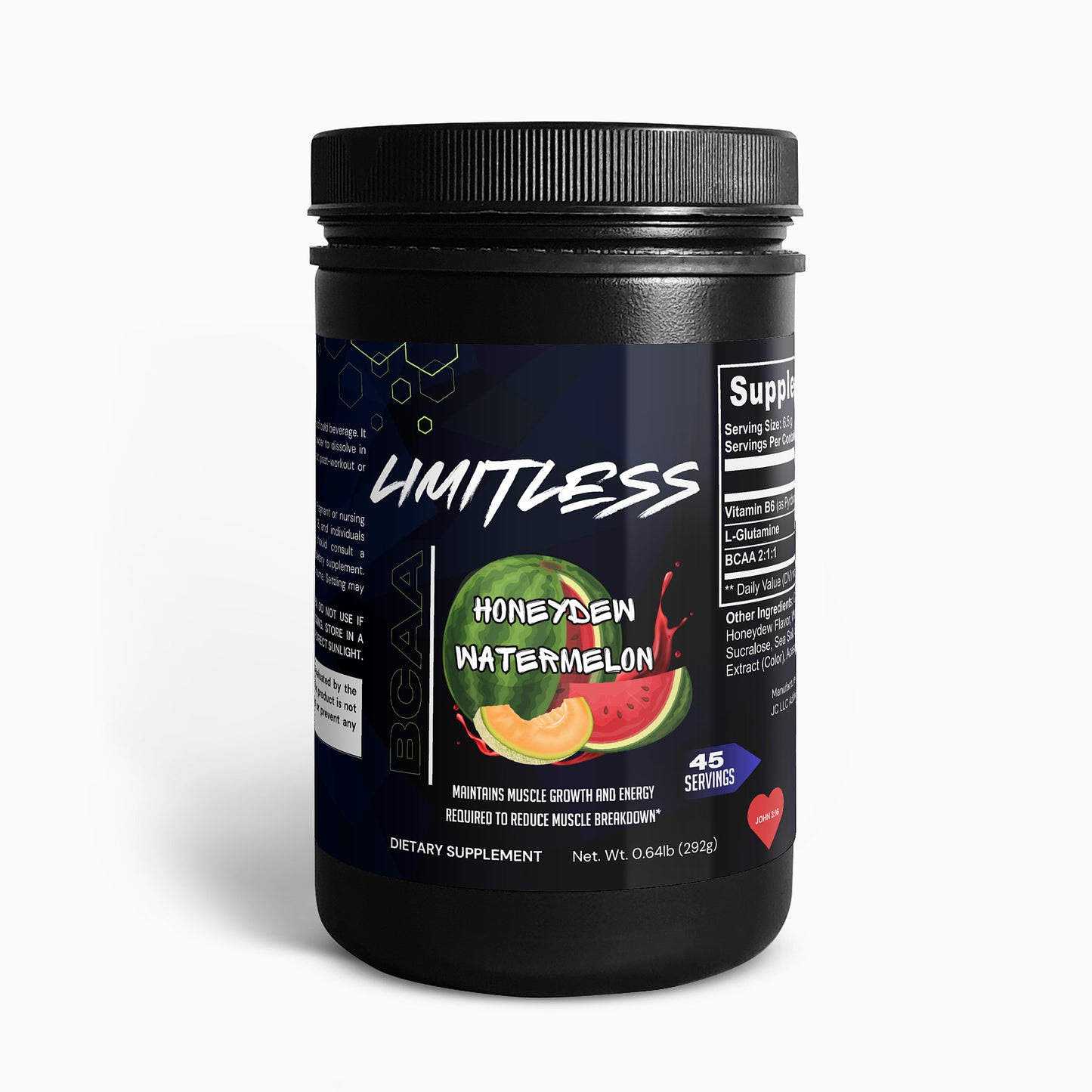 BCAA Post Workout Powder (Honeydew/Watermelon)