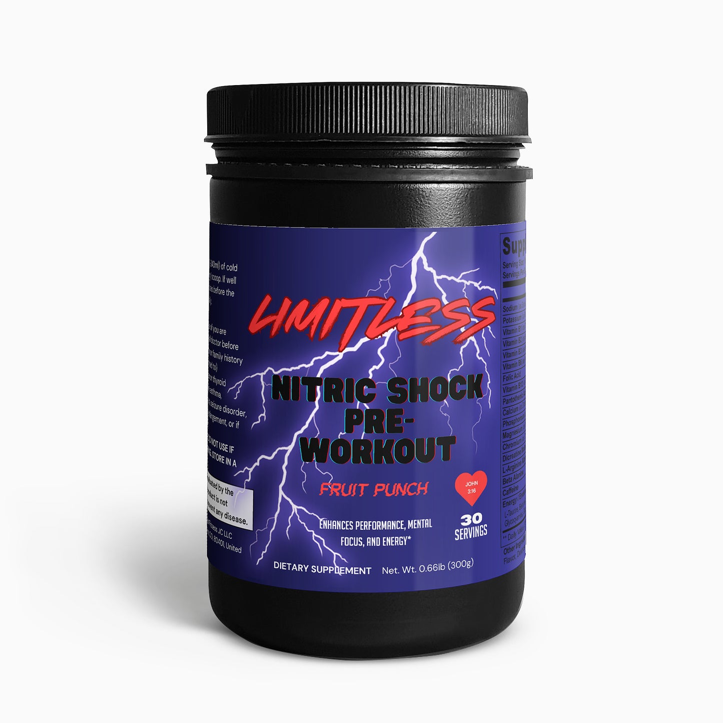 Nitric Shock Pre-Workout Powder (Fruit Punch)