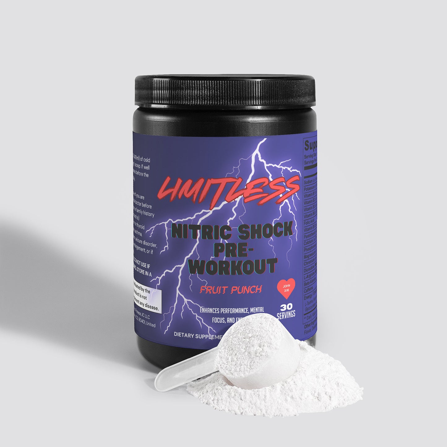 Nitric Shock Pre-Workout Powder (Fruit Punch)